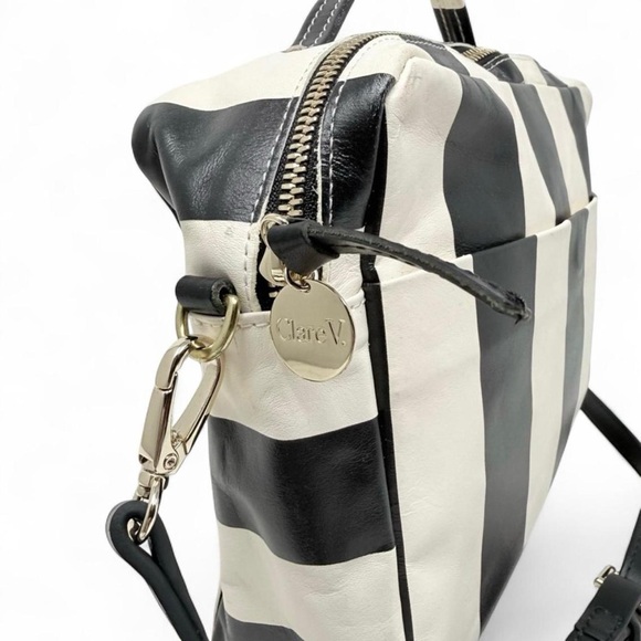 Clare V Mirabel Striped Handbag - Picture 4 of 6
